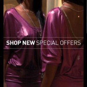 New Rocawear Silk Fashion Chain Top Purple/Pink M